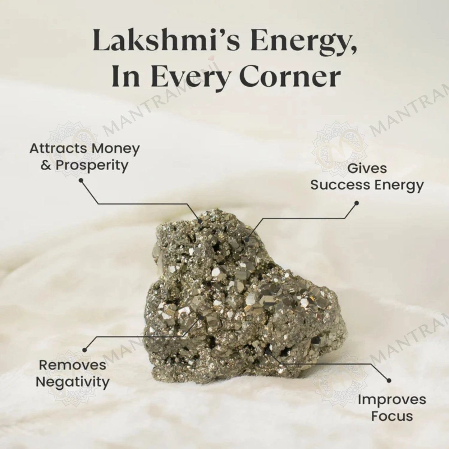 MantraMani® Maha Lakshmi Siddh Raw Pyrite Anklet