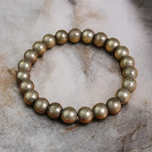 MantraMani® Pyrite Bracelet – Wealth, Prosperity & Business Success