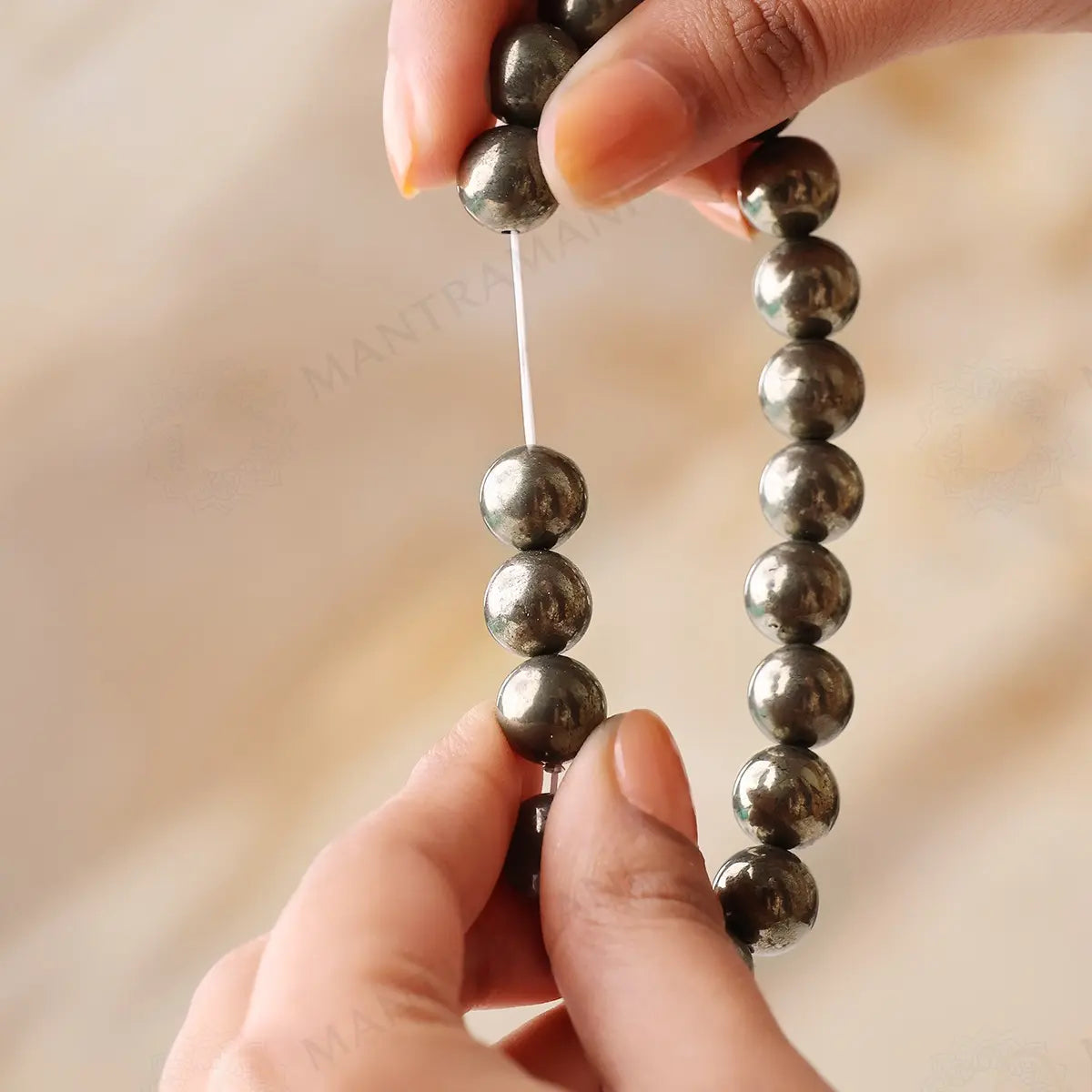 MantraMani® Pyrite Bracelet – Wealth, Prosperity & Business Success