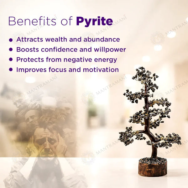 MantraMani® Pyrite Tree – Wealth, Protection & Business Growth