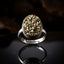 MantraMani® Pyrite Ring: Attracts Wealth and Abundance