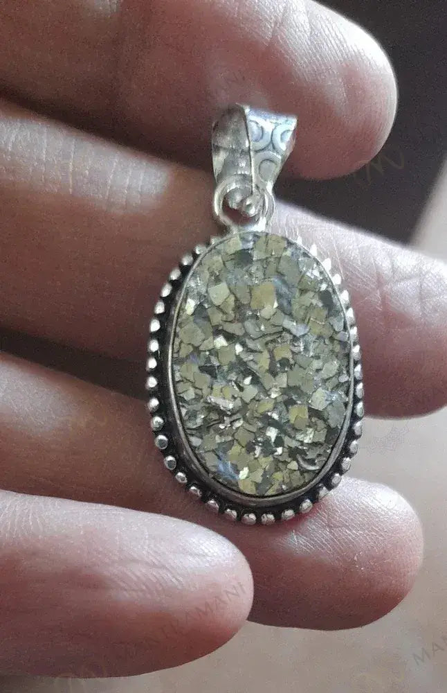 MantraMani® Raw Pyrite Pendant