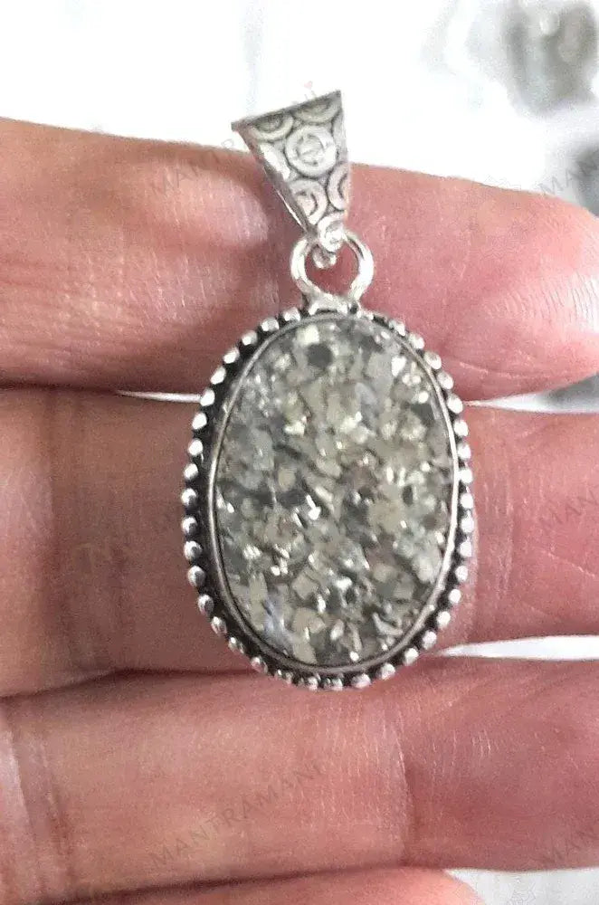 MantraMani® Raw Pyrite Pendant