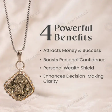 MantraMani® Raw Pyrite Pendant