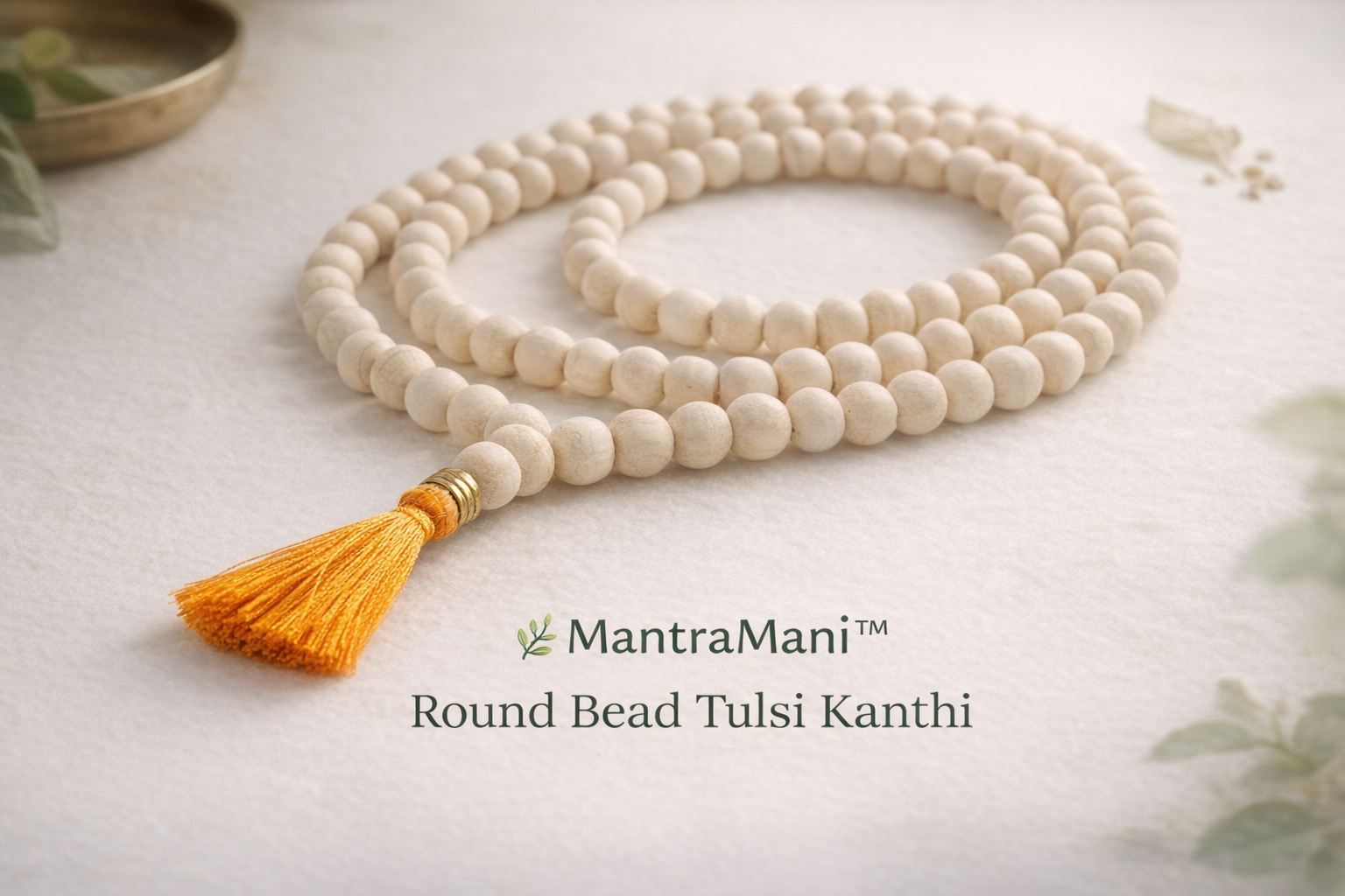 MantraMani™ Round Bead Tulsi Kanthi Mala -Vrindavan Edition