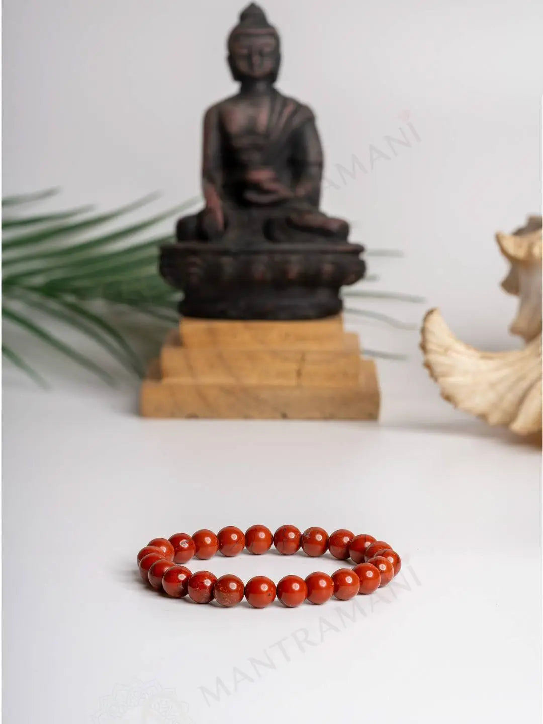 MantraMani® Red Jasper Bracelet – Strength, Stability & Root Chakra Energy