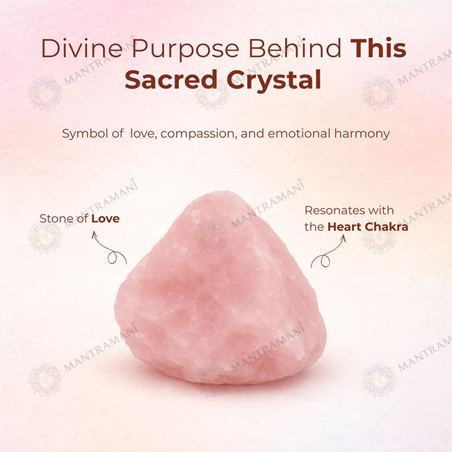 MantraMani® Rose Quartz Tree : Improve Love, Relationship & Emotional Connection