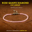 MantraMani® Rose Quartz Diamond Cut Anklet: Improve Love, Relationship & Emotional Connection