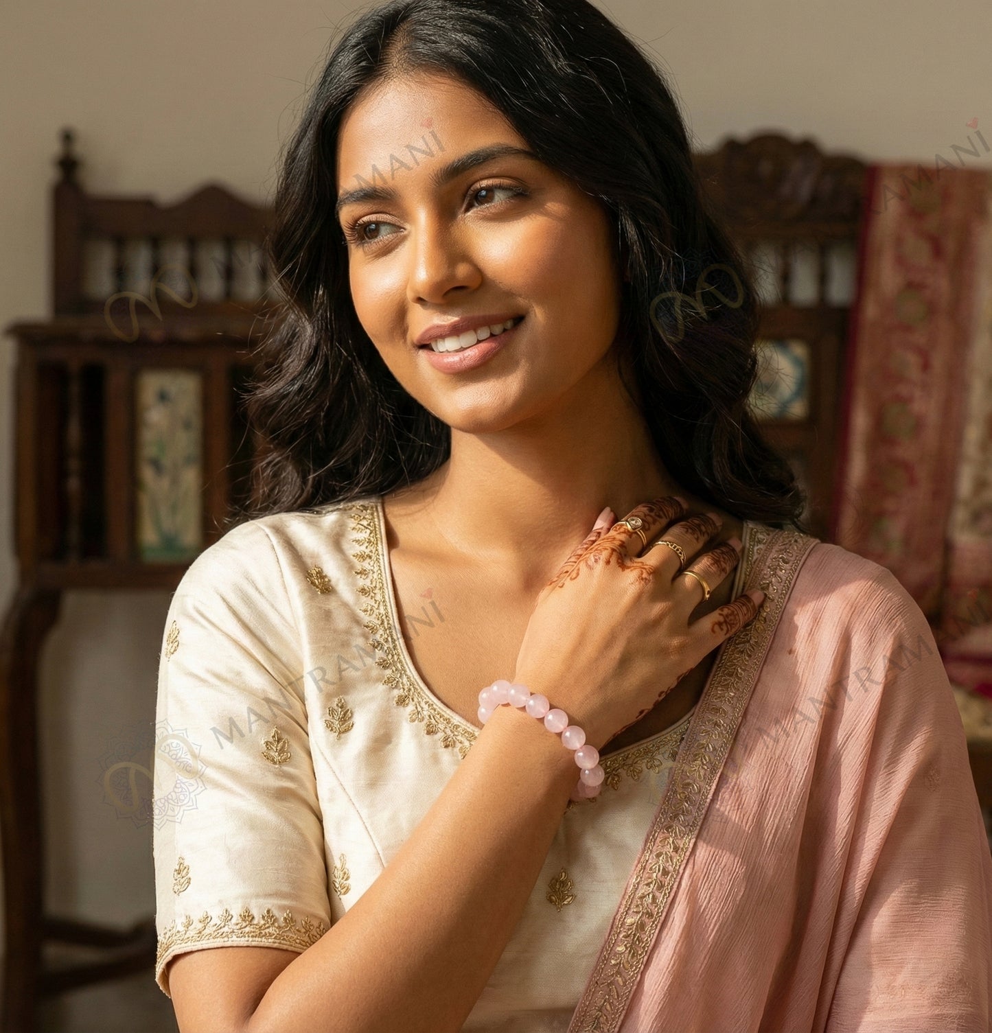 MantraMani® Éclat Roselle™ Rose Quartz Bracelet