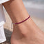 MantraMani® Radiance Ruby Anklet 3mm – For confidence, courage & inner fire