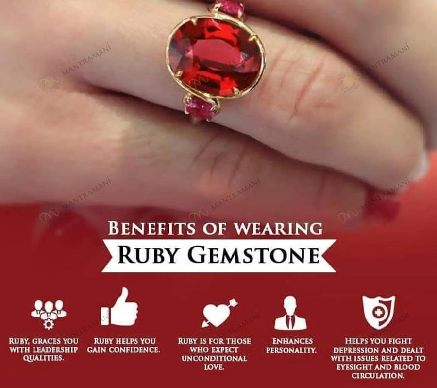 MantraMani® Ruby Ring: Boosts Confidence and Leadership