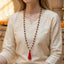 MantraMani® Rudraksha & Clear Quartz (Rudraksha, Sphatik) – Mala | Spiritual Protection & Clarity | Shiva Healing
