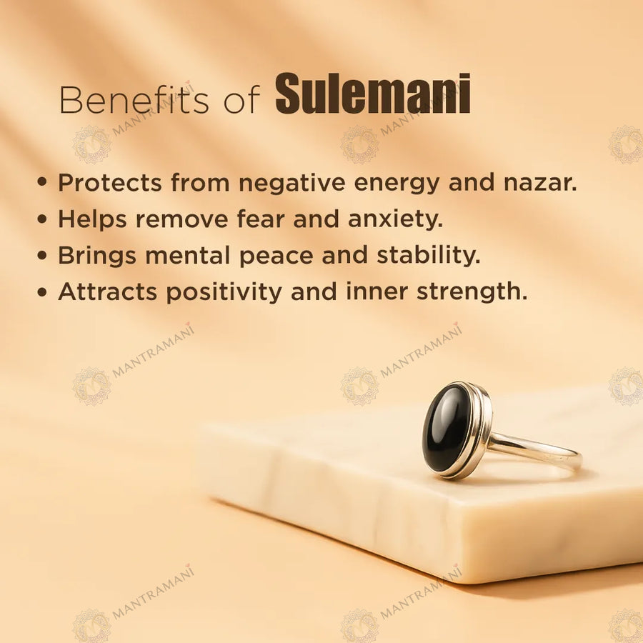 MantraMani® Sulemani Hakik Ring – Powerful Protection & Negative Energy Shield