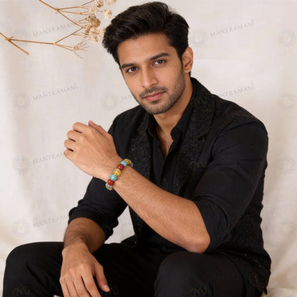 Sagittarius Zodiac Birthstone Crystal Bracelet- 8 mm- Dhanu Rashi Crystal Bracelet