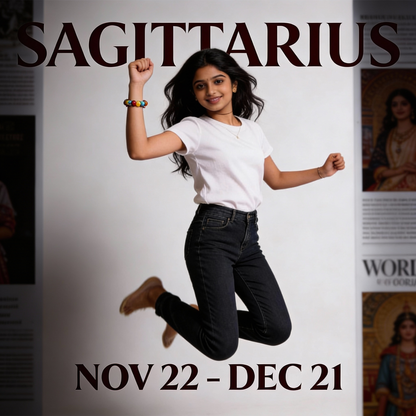 Sagittarius Zodiac Birthstone Crystal Bracelet- 8 mm- Dhanu Rashi Crystal Bracelet