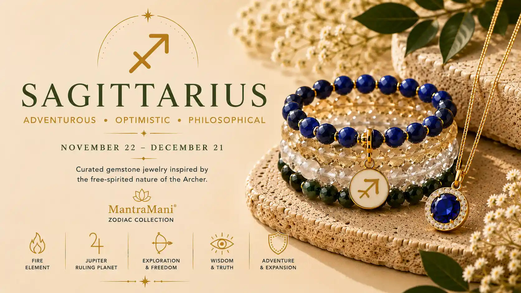 Sagittarius Birthstone Bracelets & Zodiac Jewelry