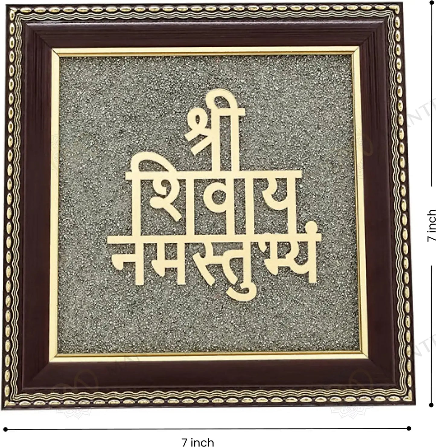 MantraMani® Shivaya Namastubhyam Raw Pyrite Frame for Divine Vibration