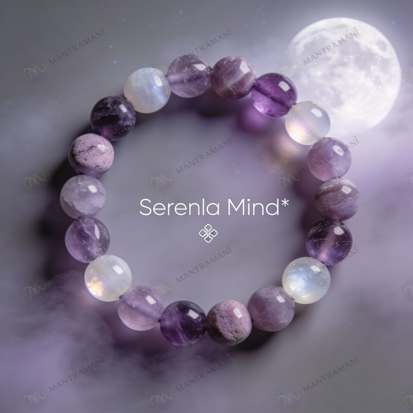 MantraMani® Serena Mind™ — Calming Bracelet for Anxiety Relief, Sleep & Mental Peace