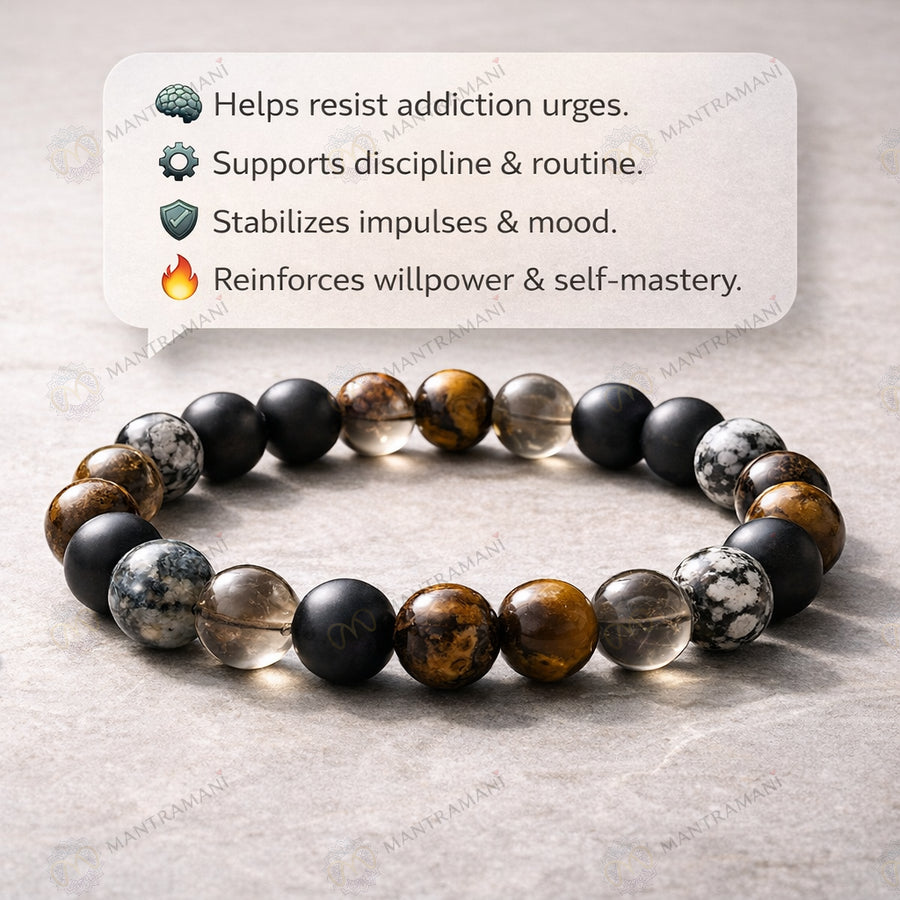 MantraMani® SelfMaster™ — Willpower Bracelet for Addiction Control, Discipline & Habit Change