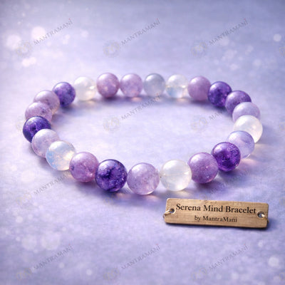 MantraMani® Serena Mind™ — Calming Bracelet for Anxiety Relief, Sleep & Mental Peace for Bracelet