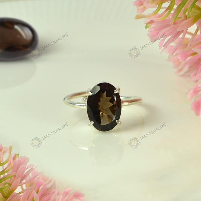 MantraMani® Smoke Quartz Ring - Abhimantrit & Certified