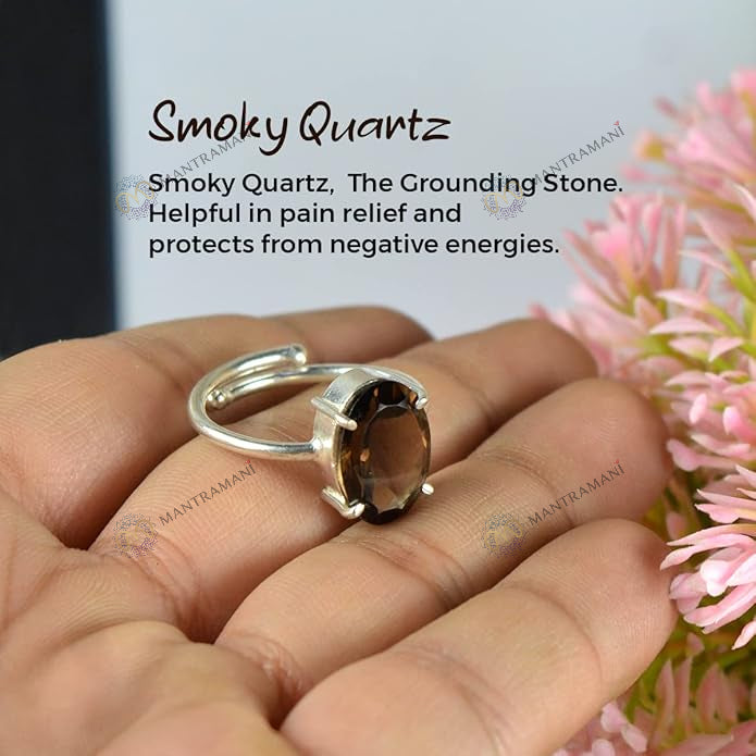 MantraMani® Smoke Quartz Ring - Abhimantrit & Certified