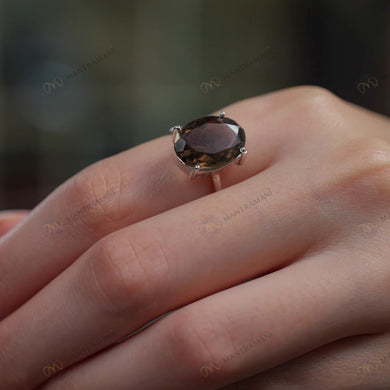 MantraMani® Smoke Quartz Ring - Abhimantrit & Certified