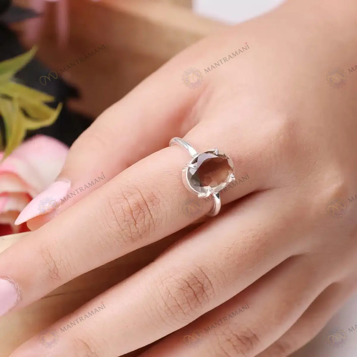 MantraMani® Smoke Quartz Ring - Abhimantrit & Certified