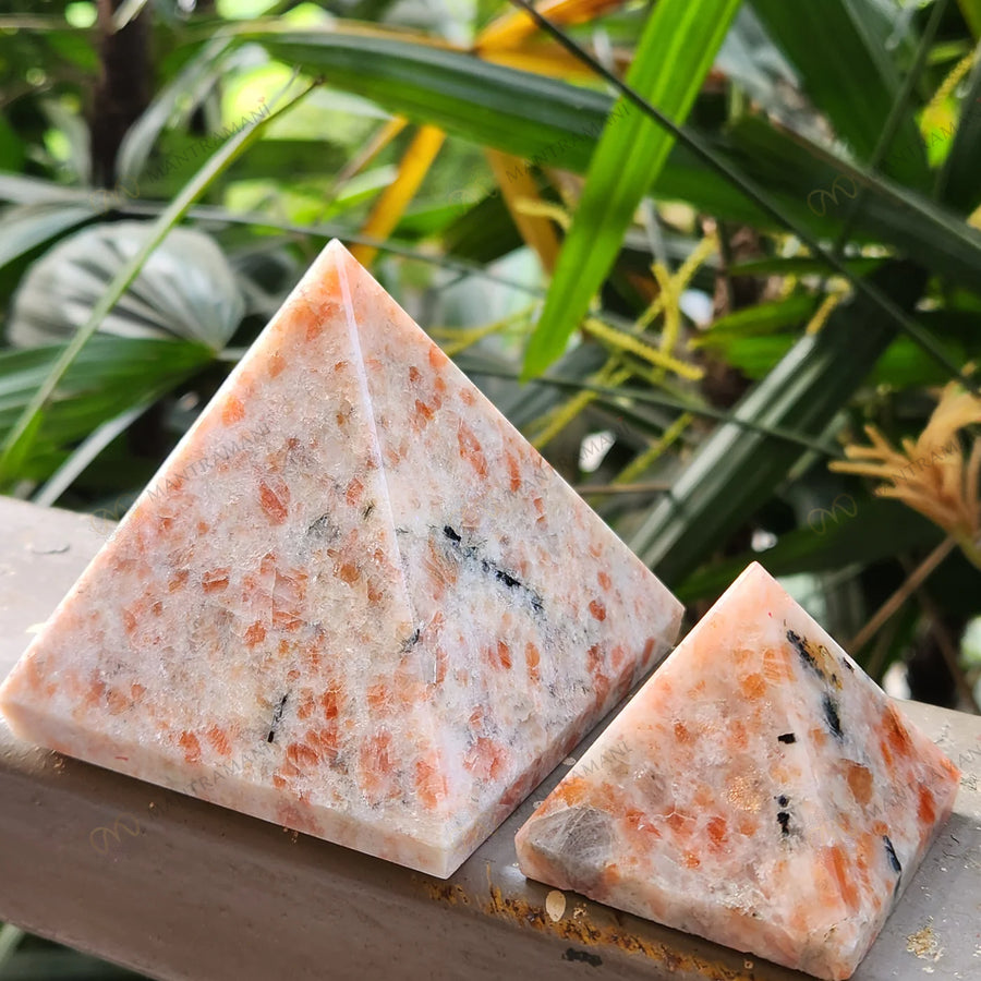 MantraMani® Crest Sunstone Pyramid