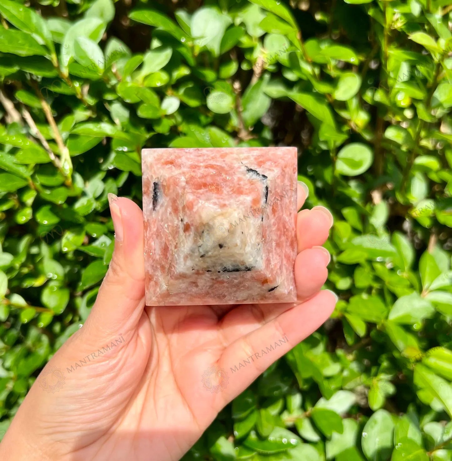 MantraMani® Crest Sunstone Pyramid