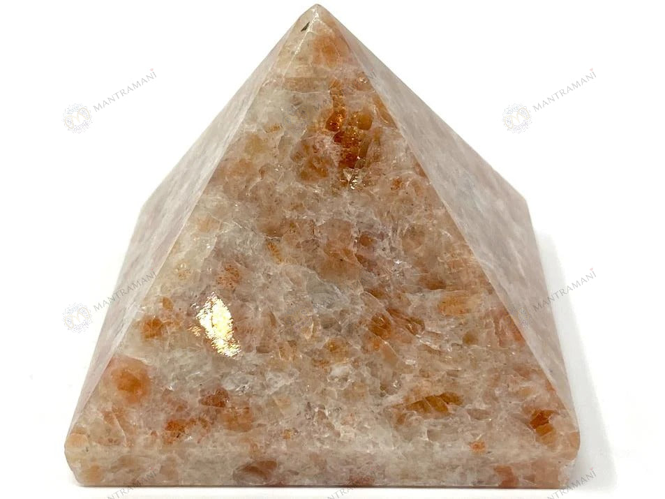 MantraMani® Crest Sunstone Pyramid