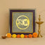 MantraMani® Shubh Labh Raw Pyrite Frame | Swastika Symbol for Prosperity