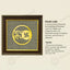 MantraMani® Shubh Labh Raw Pyrite Frame | Swastika Symbol for Prosperity