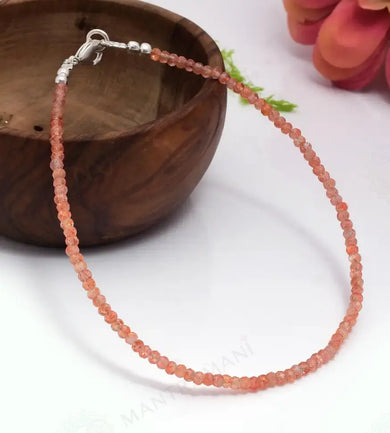 MantraMani® Blue Sunstone Anklet