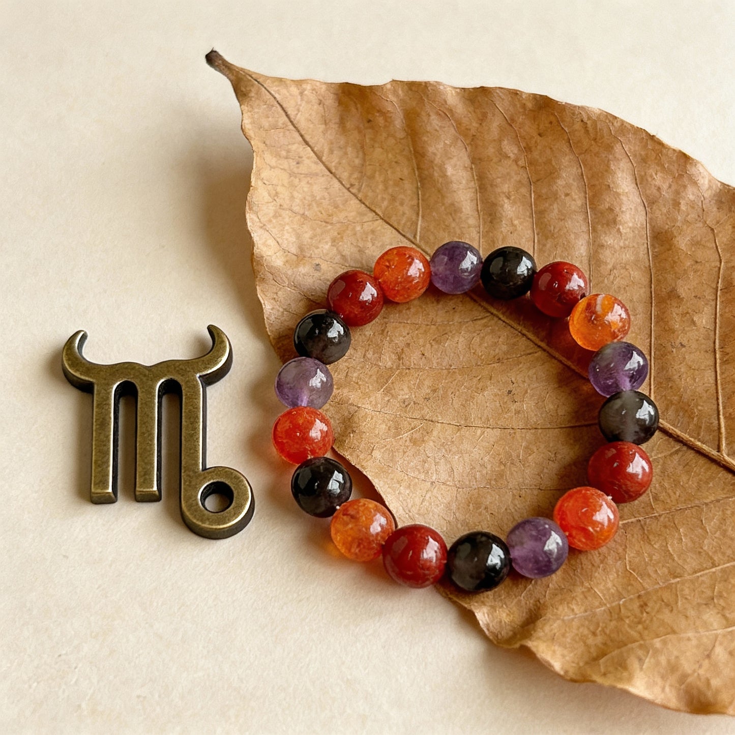 Taurus Zodiac Birthstone  Crystal Bracelet- 8 mm- Vrishabh Rashi Crystal Bracelet