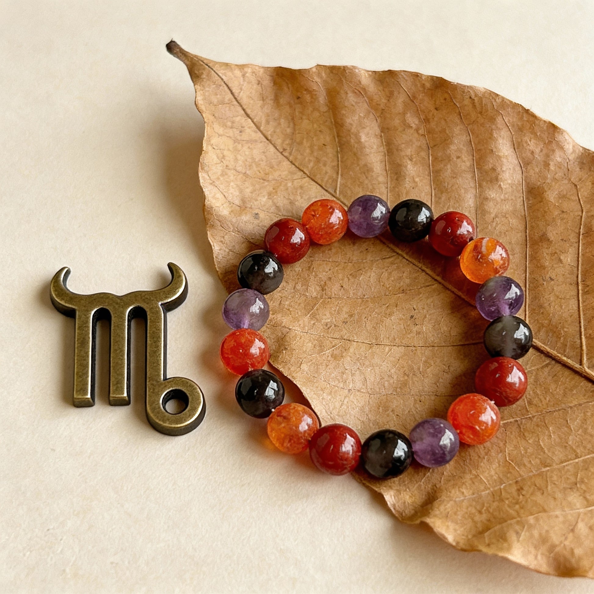 Taurus Zodiac Birthstone  Crystal Bracelet- 8 mm- Vrishabh Rashi Crystal Bracelet