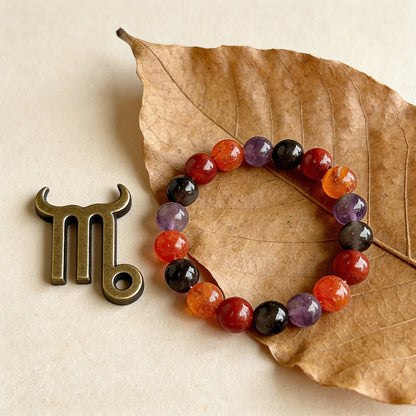 Taurus Zodiac Birthstone  Crystal Bracelet- 8 mm- Vrishabh Rashi Crystal Bracelet
