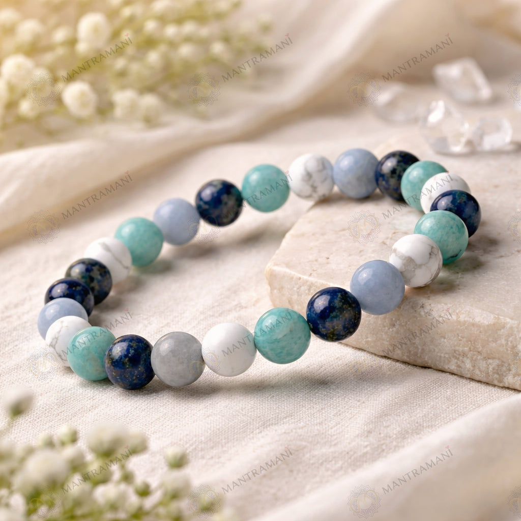 MantraMani® ThyroBalance™ Thyroid Support Crystal Bracelet