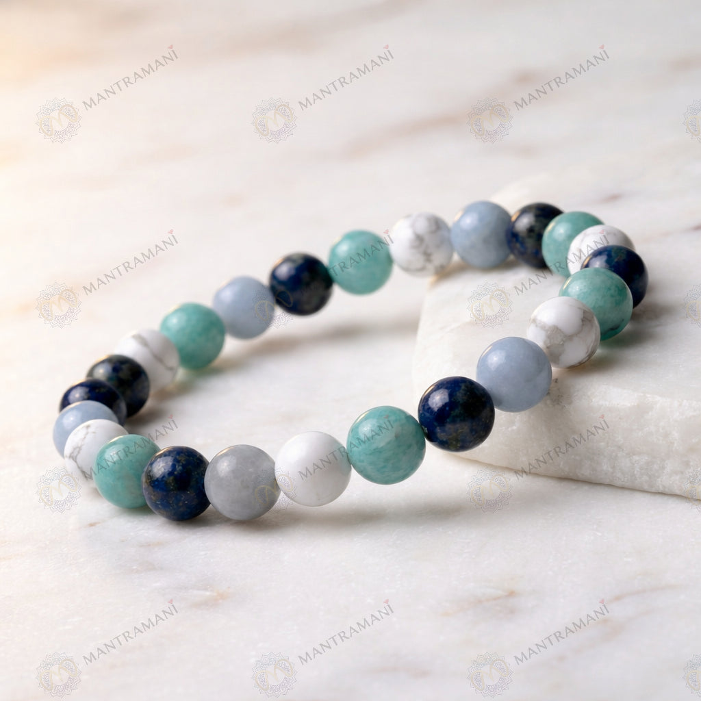 MantraMani® ThyroBalance™ Thyroid Support Crystal Bracelet