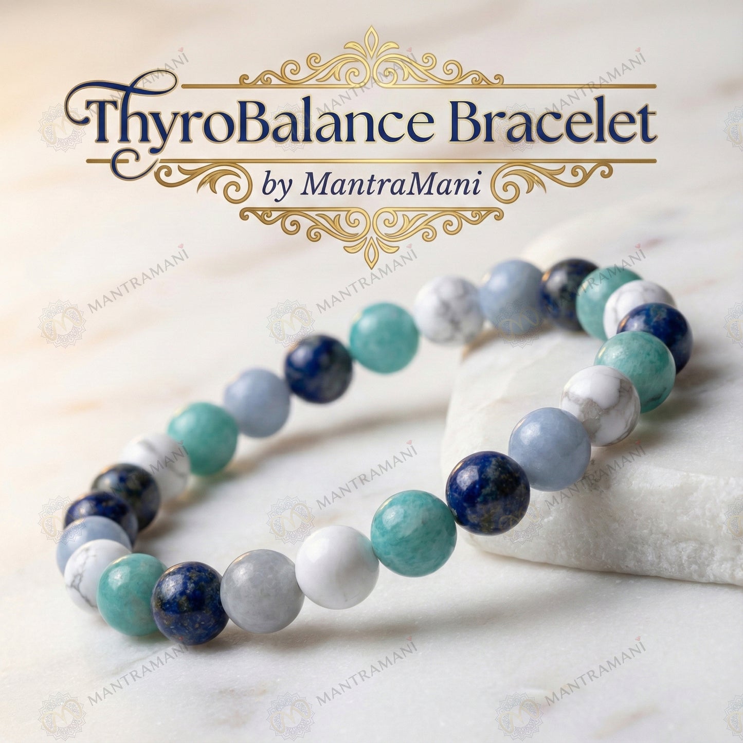 MantraMani® ThyroBalance™ Thyroid Support Crystal Bracelet