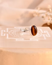 MantraMani® Tiger Eye Ring: Enhances Focus and Decision-Making