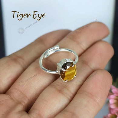 MantraMani® Tiger Eye Ring: Enhances Focus and Decision-Making