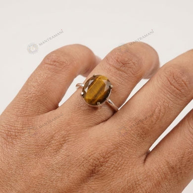 MantraMani® Tiger Eye Ring: Enhances Focus and Decision-Making