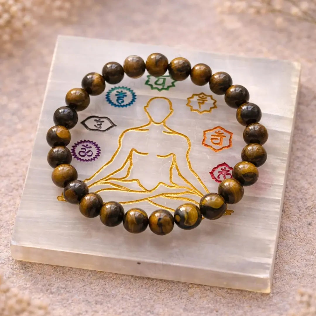 MantraMani® Tiger Eye Bracelet – Confidence, Focus & Wealth Attraction