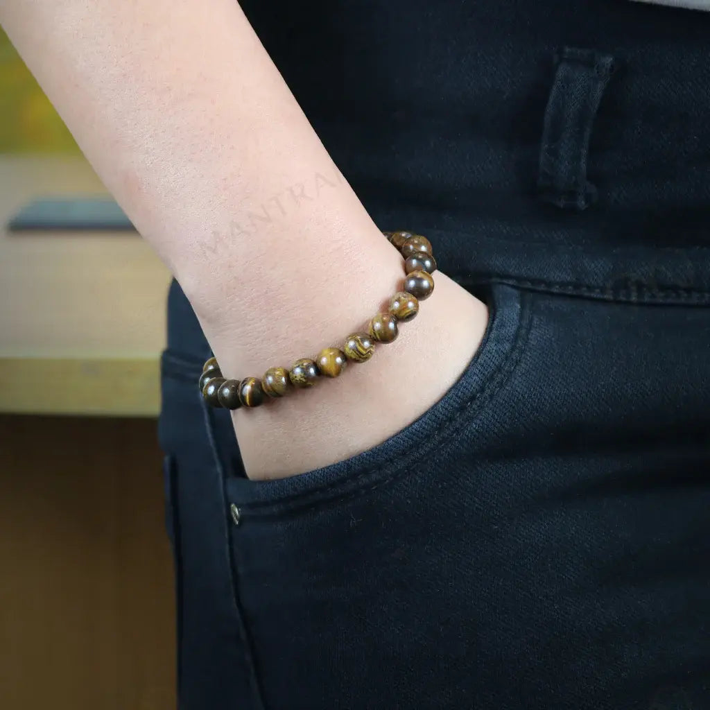 MantraMani® Tiger Eye Bracelet – Confidence, Focus & Wealth Attraction