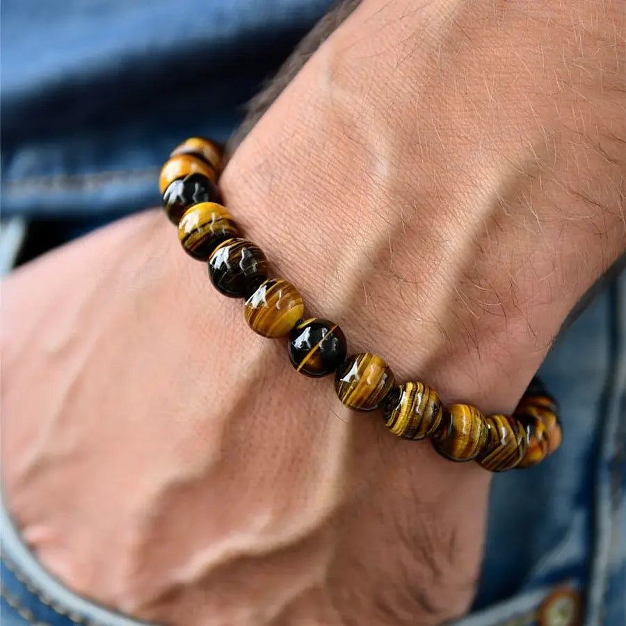 MantraMani® Tiger Eye Bracelet – Confidence, Focus & Wealth Attraction