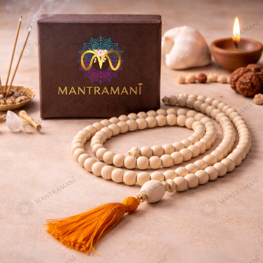 MantraMani® Tulsi Kanthi Mala — Sacred Tulsi Mala for Daily Purity, Protection & Devotion