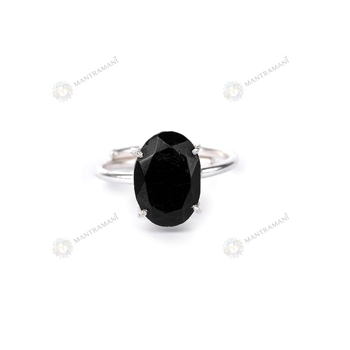 MantraMani® Black Tourmaline Ring: Protect from Psychic attacks & Negative Engery