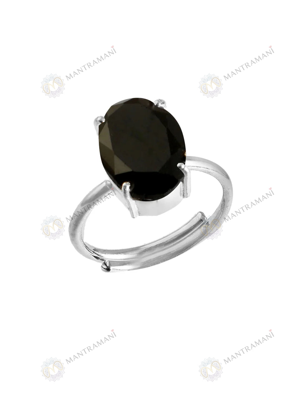 MantraMani® Black Tourmaline Ring: Protect from Psychic attacks & Negative Engery
