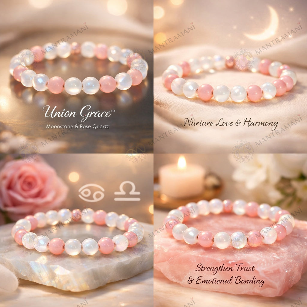 MantraMani® Union Grace™ — Marriage Stability Bracelet for Trust, Compatibility & Long-Term Harmony